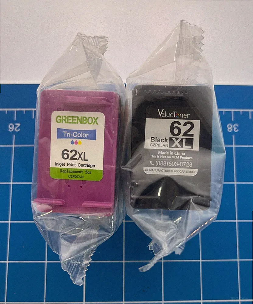 62XL Ink Cartridges Combo Pack for HP Envy 5540 8040 5640 5660 7640 5740 Printer