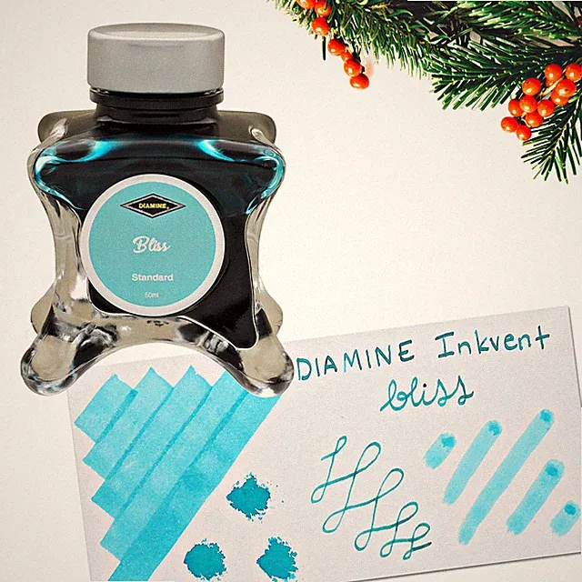 Diamine Inkvent Green Edition Sheen Bottled Ink in Bliss - 50 mL - NEW in Box