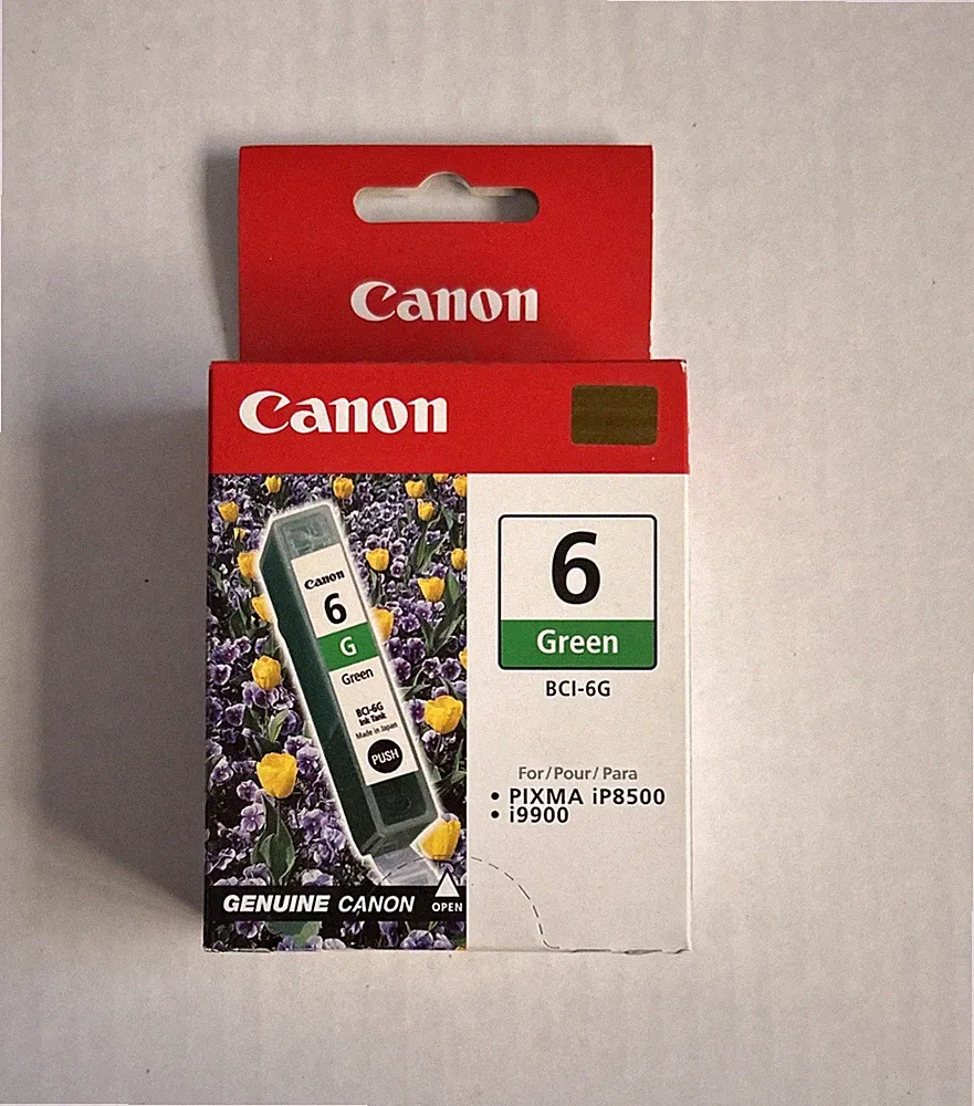 Genuine Canon 6 Green Photo Ink Cartridge BCI-6G Ink Tank Pixma New Sealed Box