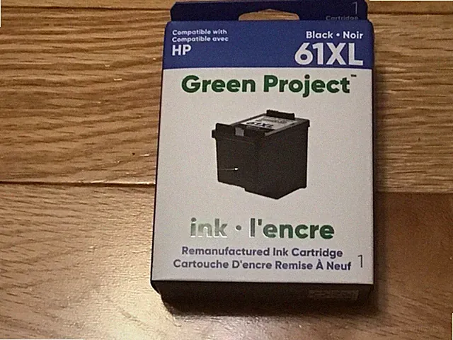 green project ink 61xl remanufactured ink cartridge new box