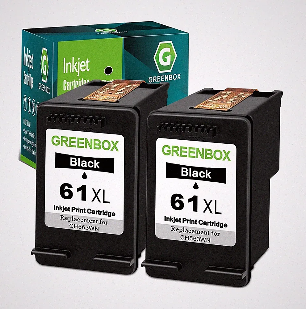 GREENBOX Remanufactured 61 Black Ink Cartridge Replacement for HP 61XL 61 XL...