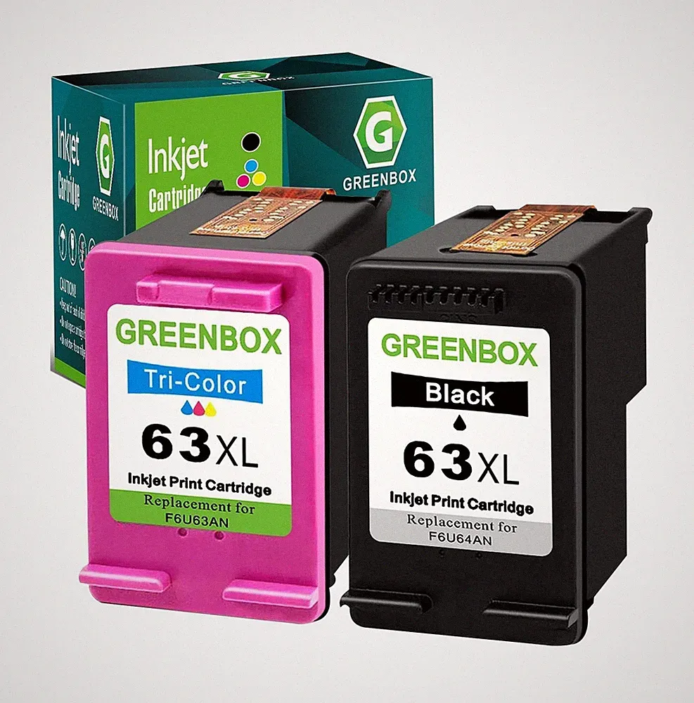 GREENBOX Remanufactured 63XL High Yield Ink Cartridge Combo Pack Replacement...