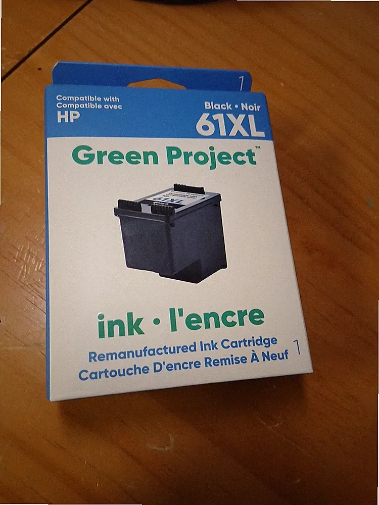 HP Green project BLACK Printer ink 61xl ink cartridge new In box