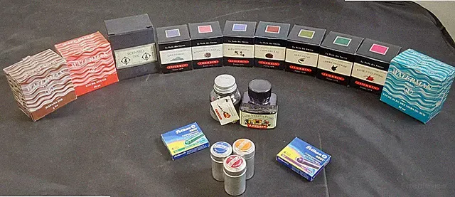 Mega Calligraphy Exotic Scented Ink Bundle-13 Pots & 4Cartridge Packs in VTG Box