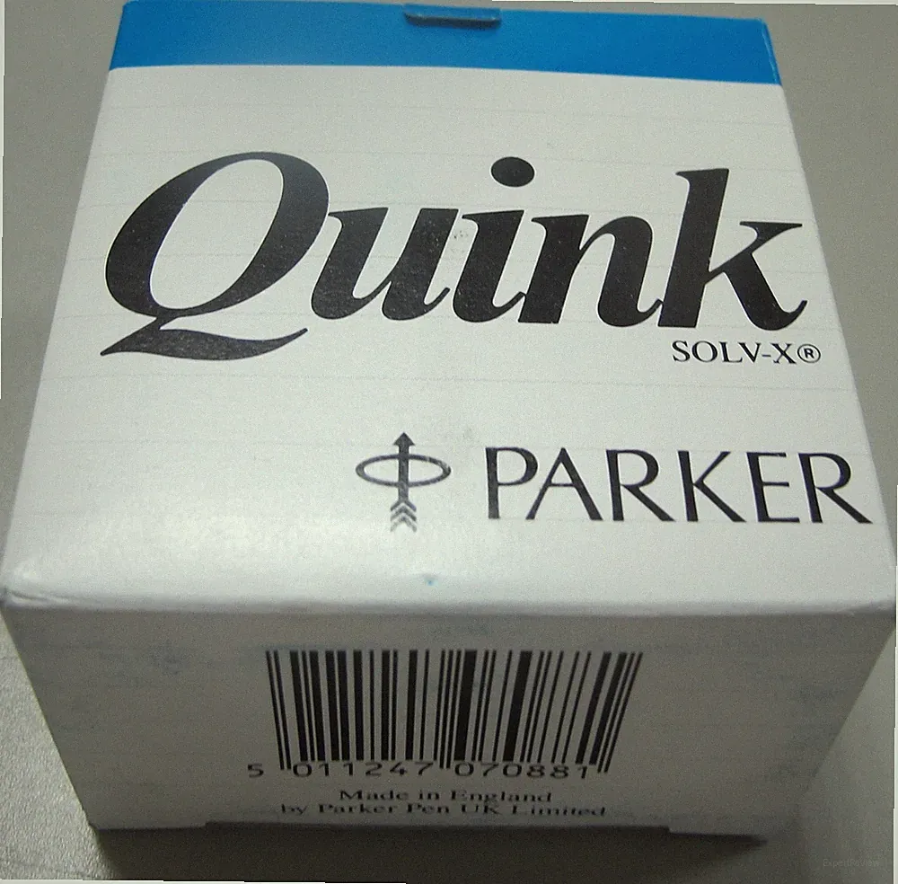 Parker Quink Solv-x Permanent Turquoise Ink In Bottle New In Box Made In England