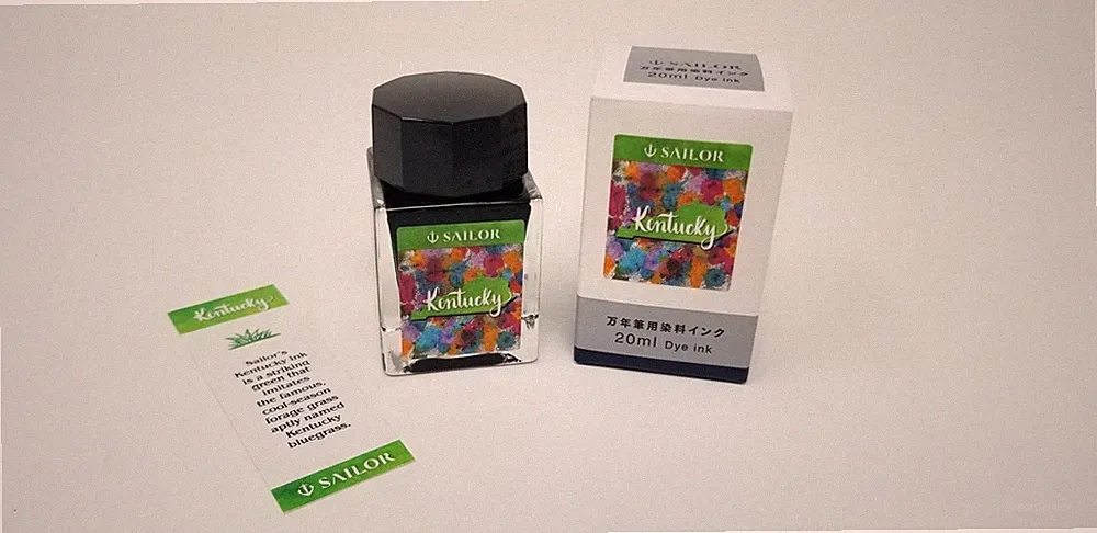 Sailor USA State Bottled Ink in Kentucky (Green) - 20 mL - NEW in Box