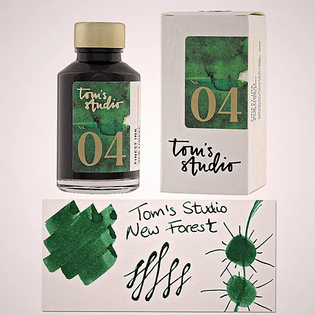 Tom's Studio Bottled Ink in New Forest Green - 50ml - NEW in Box